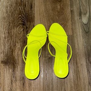 Schutz Neon Green Sandals Size 9.5